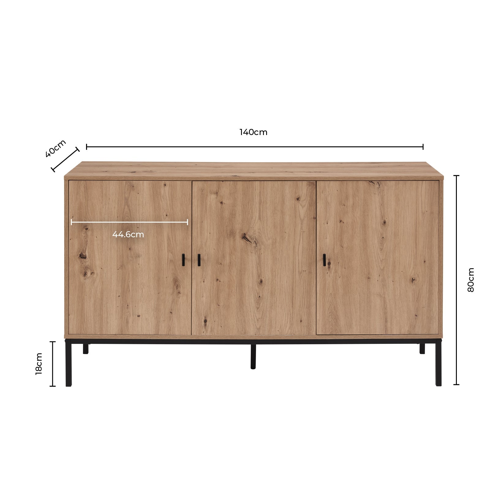 Willow Large Sideboard - Light Wood - DUSK