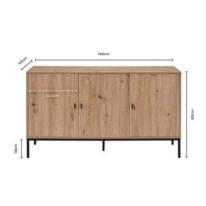 Willow Large Sideboard - Light Wood - DUSK