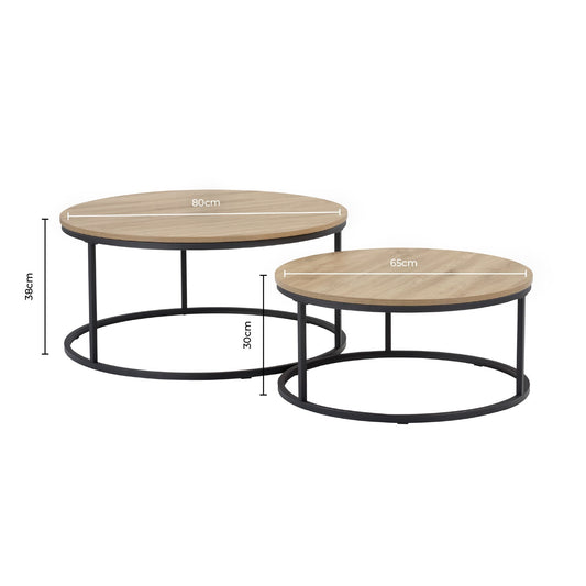 Willow Nesting Coffee Table - Wood - DUSK