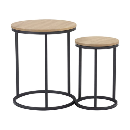 Willow Nesting Side Table - Wood - DUSK