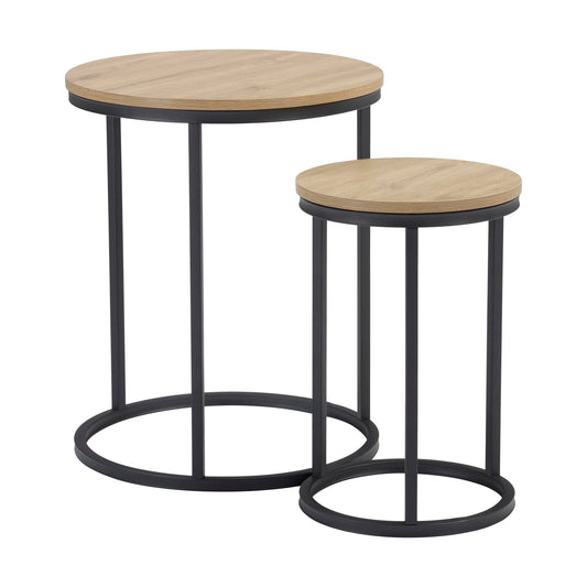 Willow Nesting Side Table - Wood - DUSK