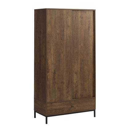 Willow Sliding Wardrobe - Mango Wood - DUSK