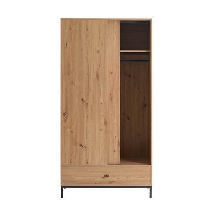 Willow Sliding Wardrobe - Oak Effect - DUSK