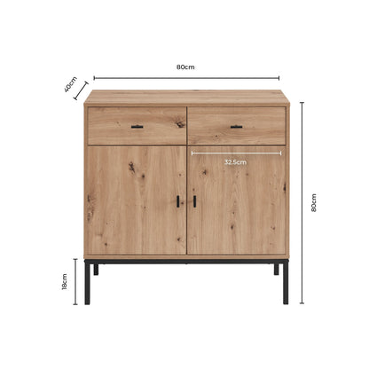 Willow Small Sideboard - Light Wood - DUSK