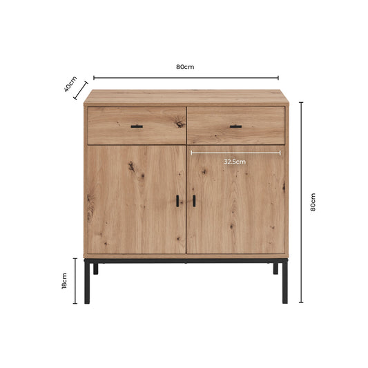 Willow Small Sideboard - Oak Effect - DUSK