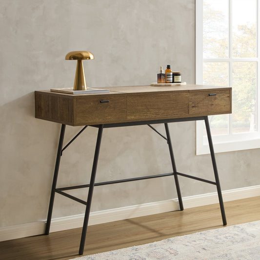 Willow Storage Dressing Table - Mango Wood - DUSK