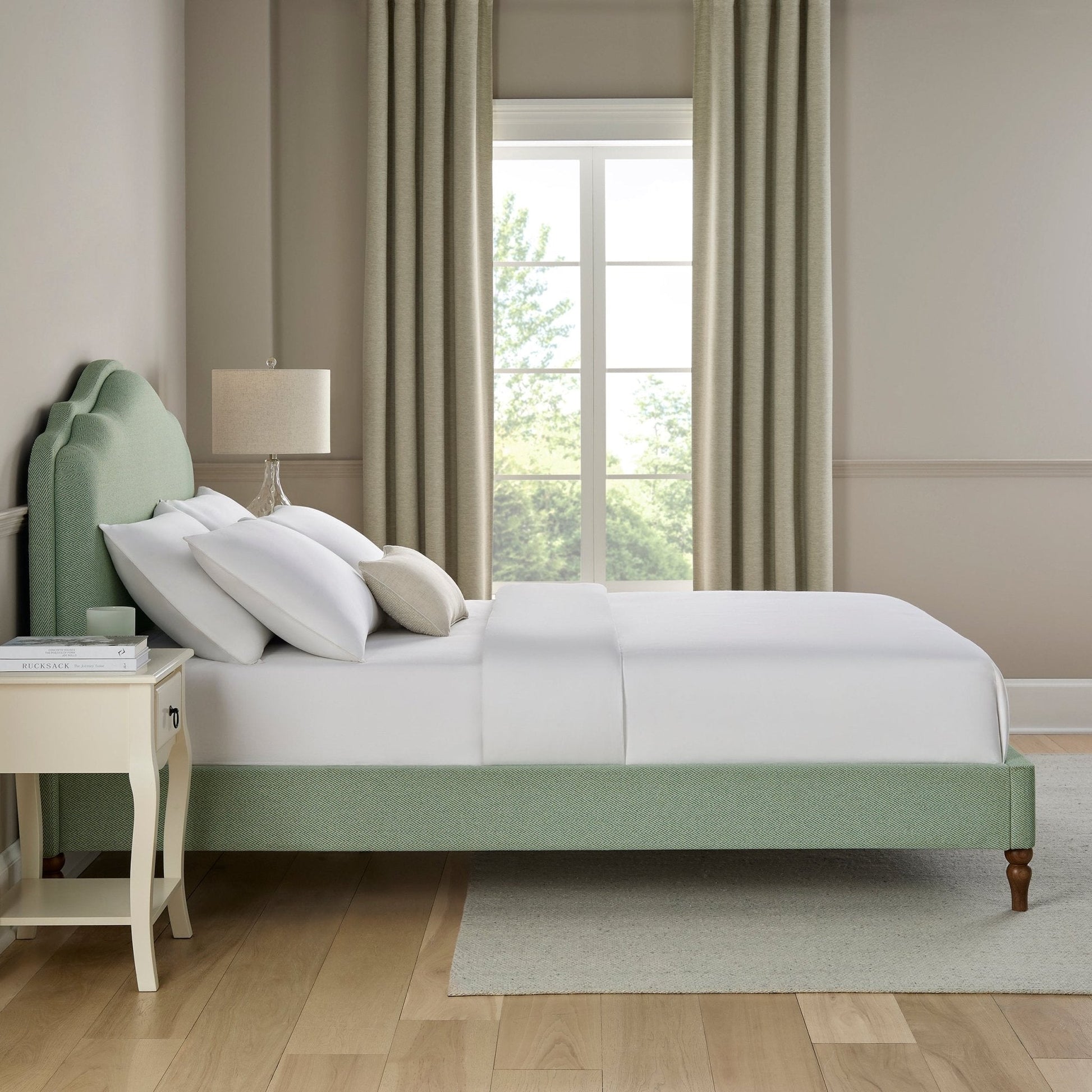 Wiltshire Bed Frame - Green Chevron - DUSK