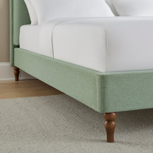 Wiltshire Bed Frame - Green Chevron - DUSK