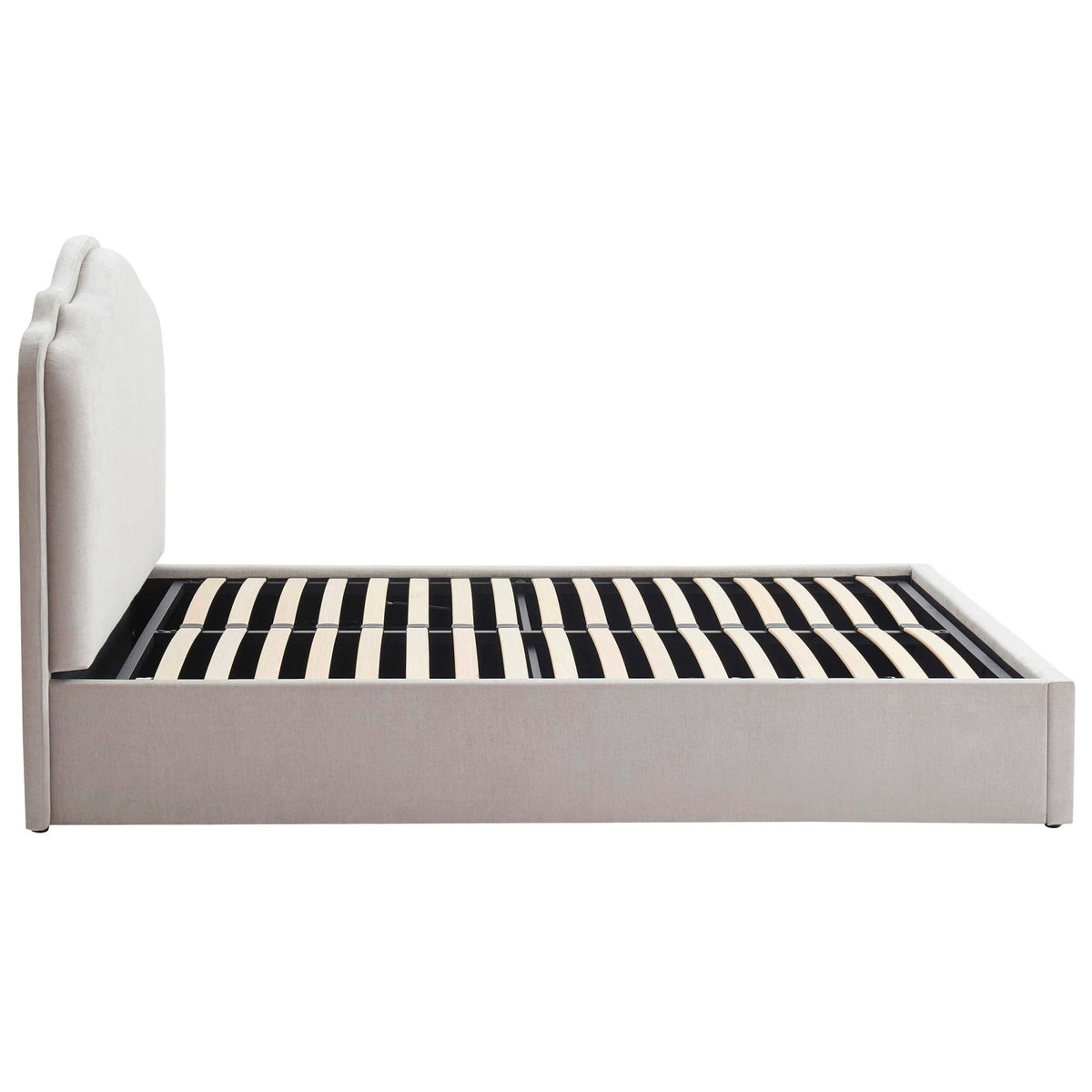 Wiltshire Chenille Ottoman Storage Bed - Light Grey - DUSK