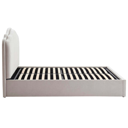 Wiltshire Chenille Ottoman Storage Bed - Light Grey - DUSK