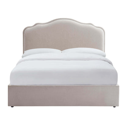 Wiltshire Chenille Ottoman Storage Bed - Light Grey - DUSK