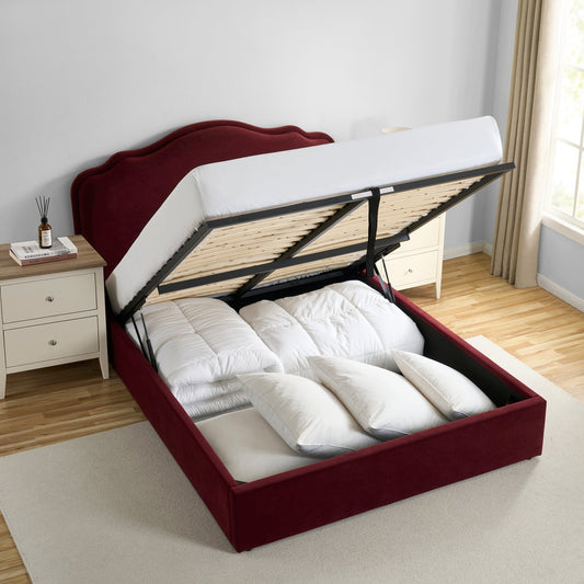 Wiltshire Ottoman Storage Bed - Berry - DUSK