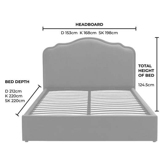 Wiltshire Ottoman Storage Bed - Cappuccino - DUSK