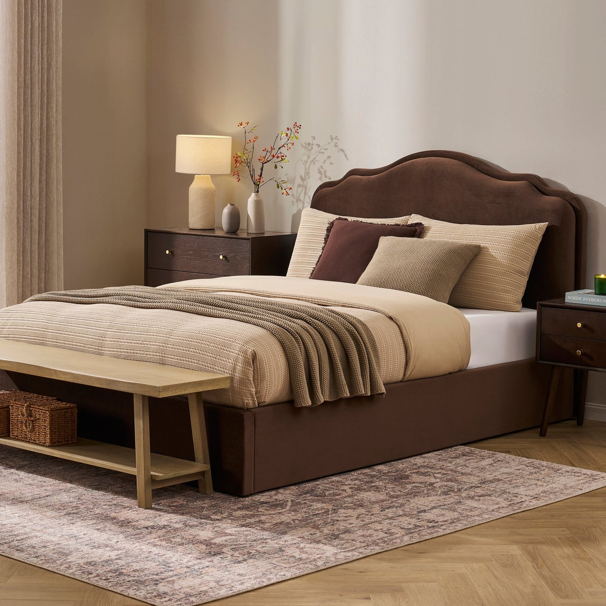 Wiltshire Ottoman Storage Bed - Cappuccino - DUSK