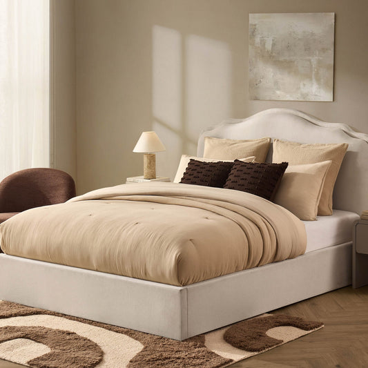 Wiltshire Ottoman Storage Bed - Cream Linen - DUSK