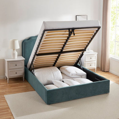 Wiltshire Ottoman Storage Bed - Deep Green - DUSK