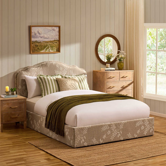 Wiltshire Ottoman Storage Bed - Jacquard Floral - DUSK