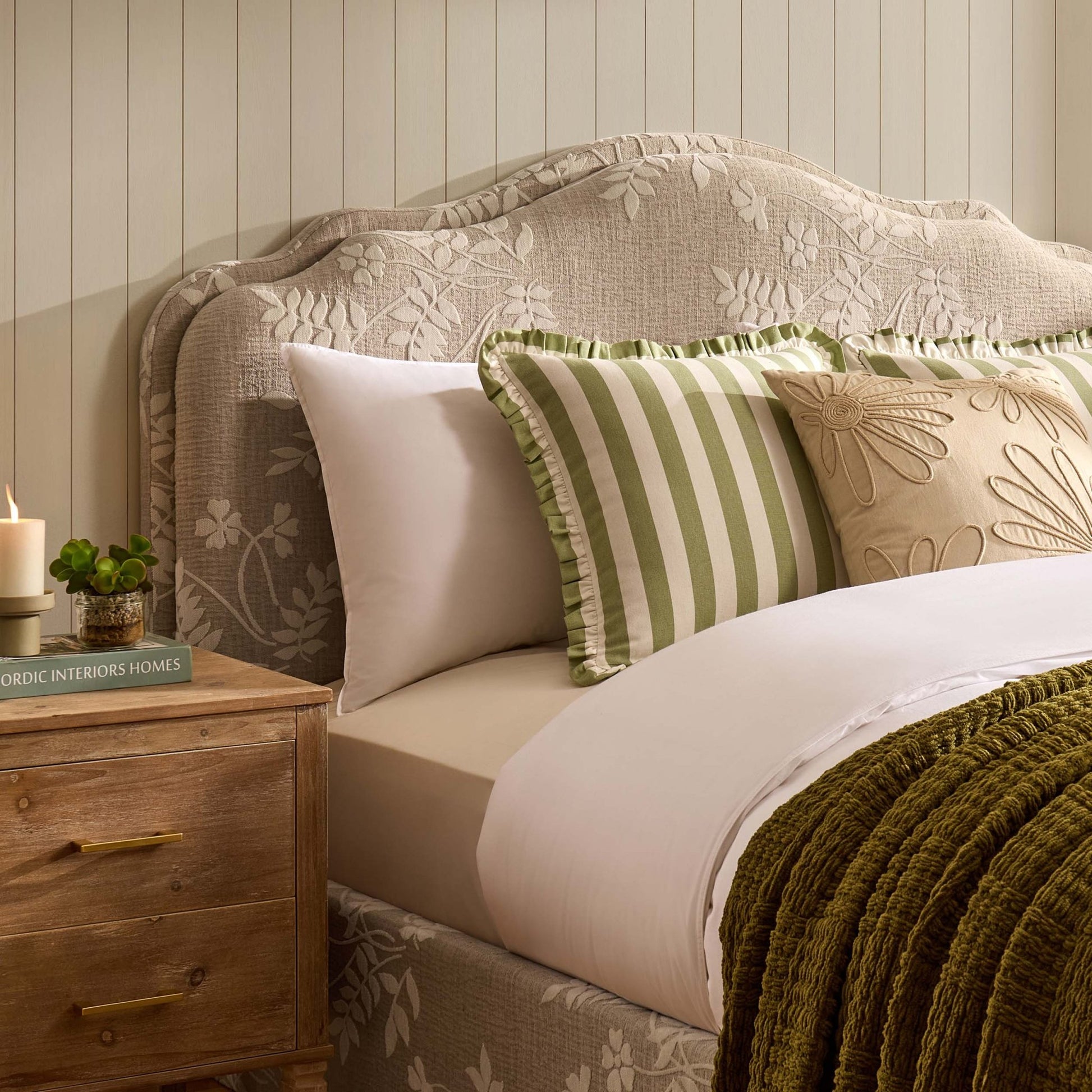 Wiltshire Ottoman Storage Bed - Jacquard Floral - DUSK