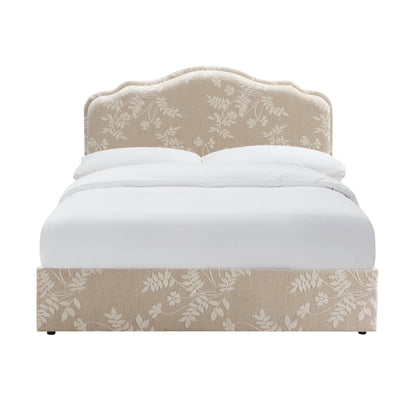 Wiltshire Ottoman Storage Bed - Jacquard Floral - DUSK