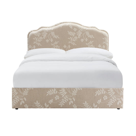 Wiltshire Ottoman Storage Bed - Jacquard Floral - DUSK