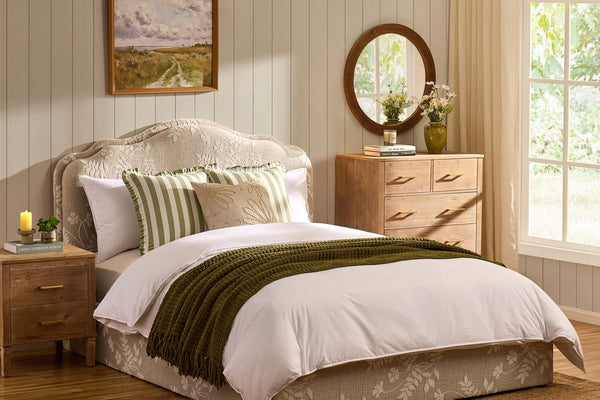 Wiltshire Ottoman Storage Bed - Jacquard Floral - DUSK