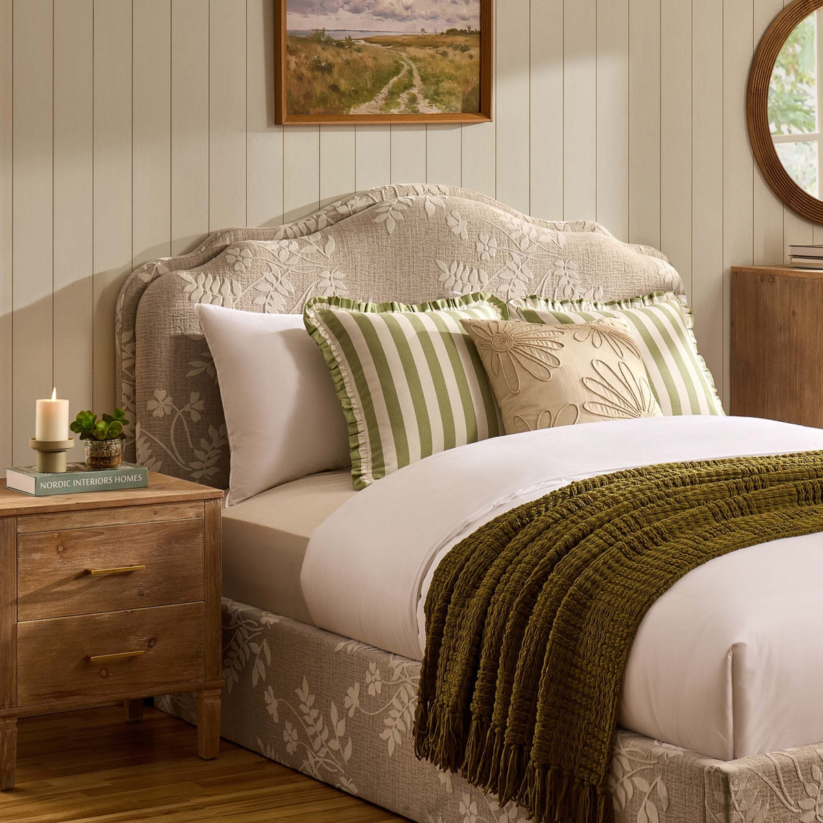 Wiltshire Ottoman Storage Bed - Jacquard Floral - DUSK