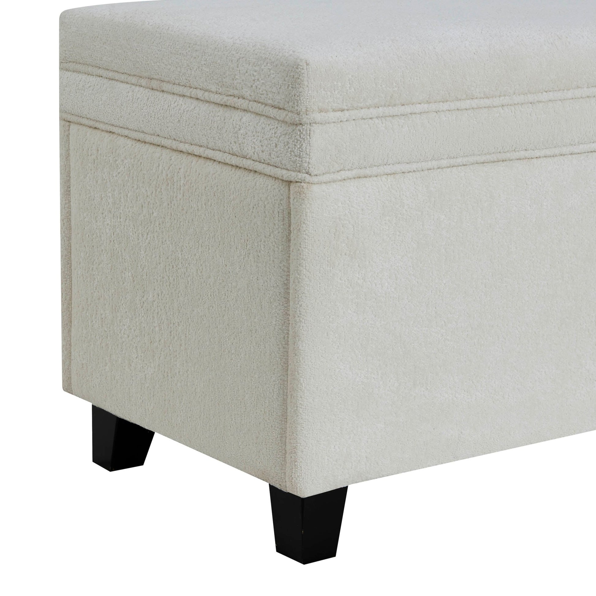 Windermere Storage Ottoman - Chenille Ecru - DUSK