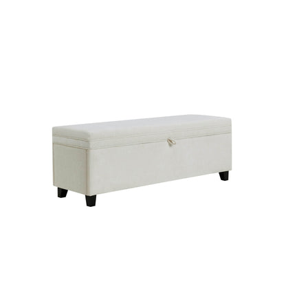 Windermere Storage Ottoman - Chenille Ecru - DUSK
