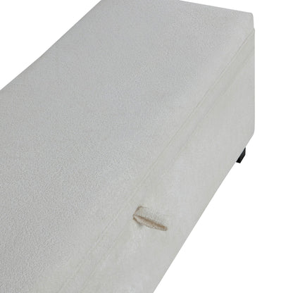 Windermere Storage Ottoman - Chenille Ecru - DUSK
