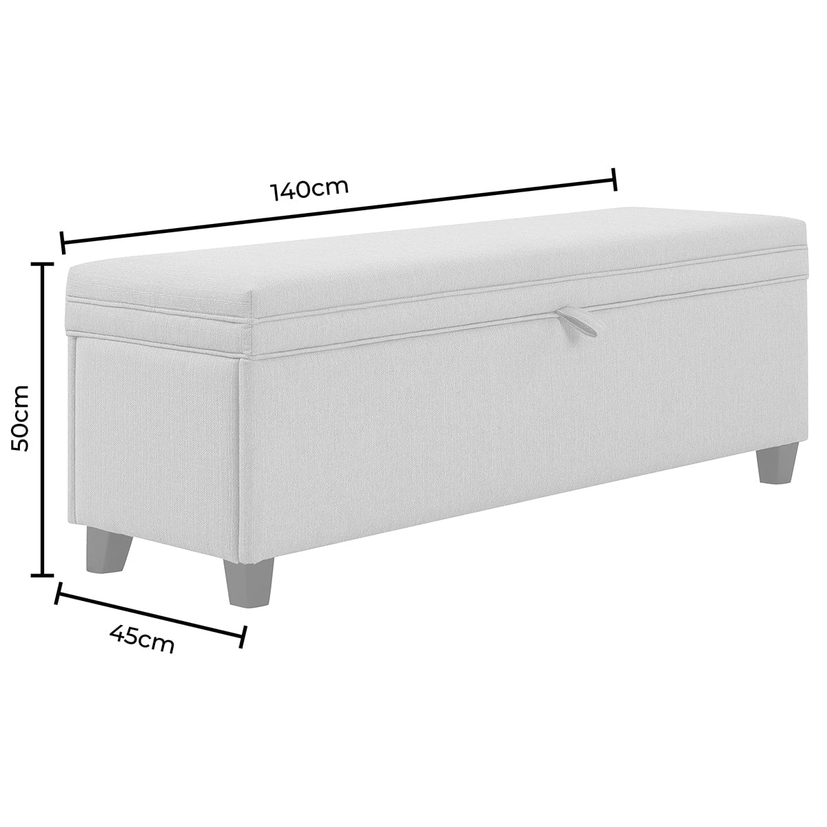 Windermere Storage Ottoman - Ecru - DUSK
