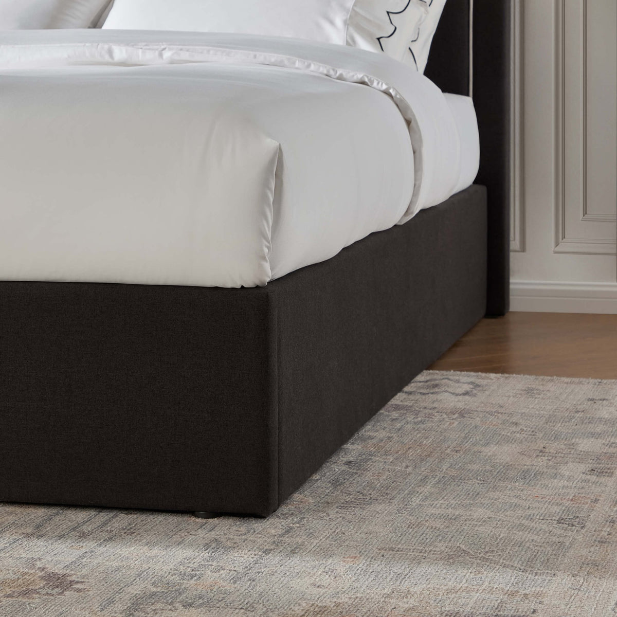 Windsor Ottoman Storage Bed - Black/Natural - DUSK