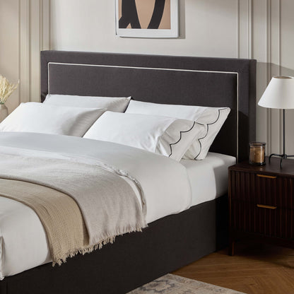 Windsor Ottoman Storage Bed - Black/Natural - DUSK