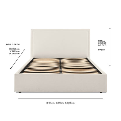 Windsor Ottoman Storage Bed - Black/Natural - DUSK