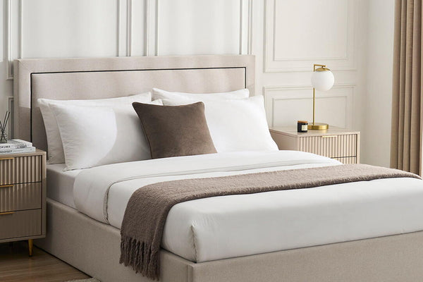 Windsor Ottoman Storage Bed - Natural/Black - DUSK