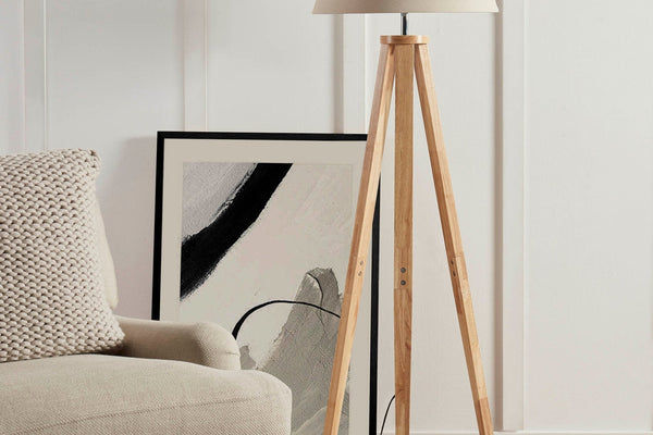 Wooden Tripod Floor Lamp - Natural - DUSK