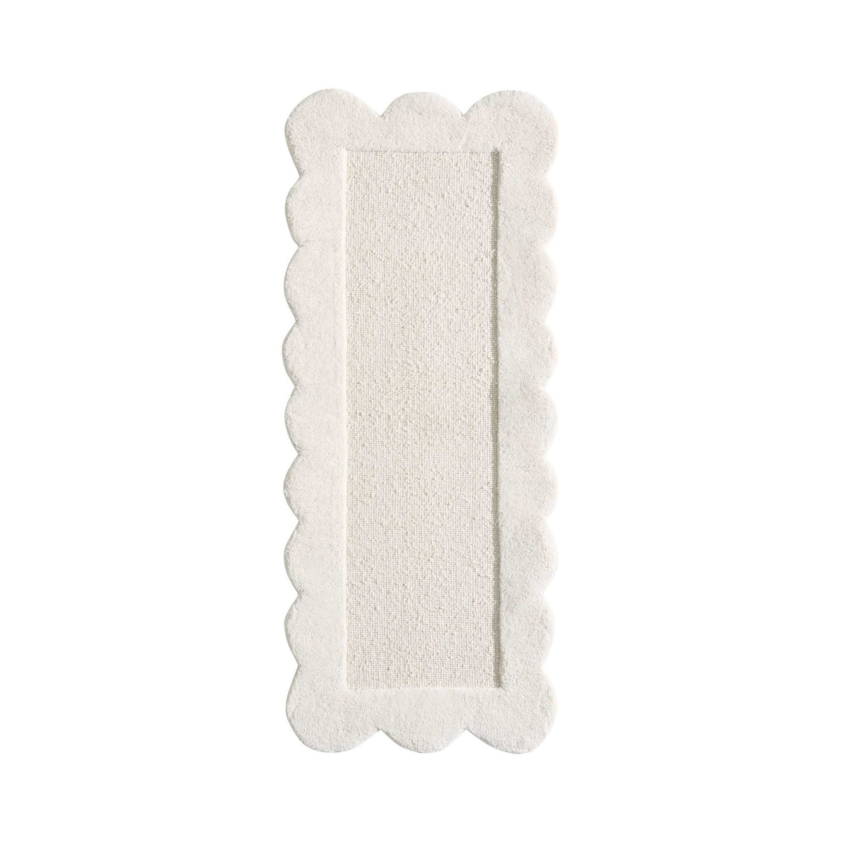 Wool Scallop Edge Runner - Off White - DUSK