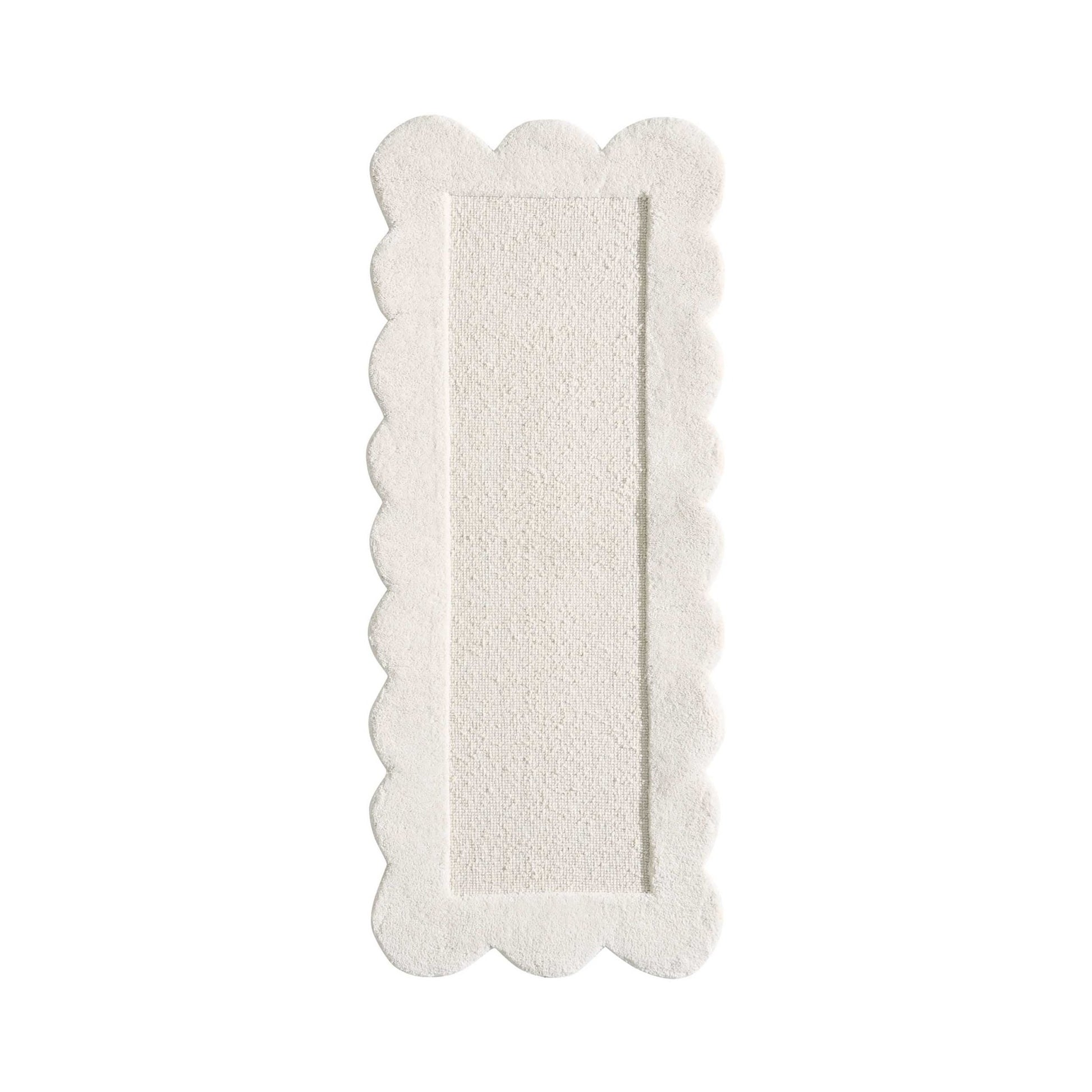 Wool Scallop Edge Runner - Off White - DUSK
