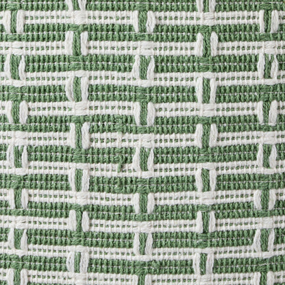 Woven Geometric Sofa Cushion Cover - Green - DUSK