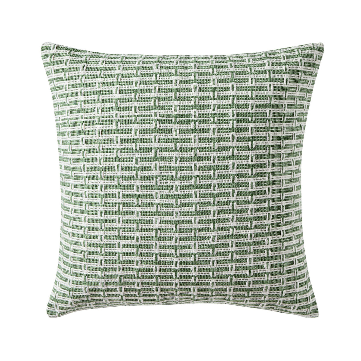 Woven Geometric Sofa Cushion Cover - Green - DUSK