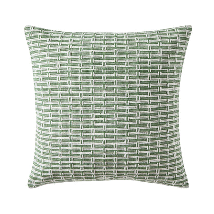 Woven Geometric Sofa Cushion Cover - Green - DUSK