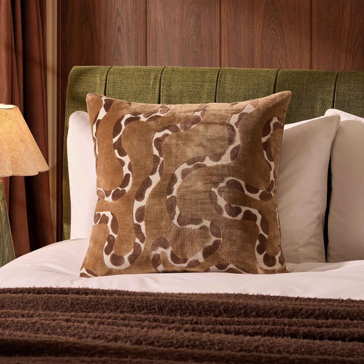 Yara Velvet Cushion Cushion Cover - Taupe - DUSK