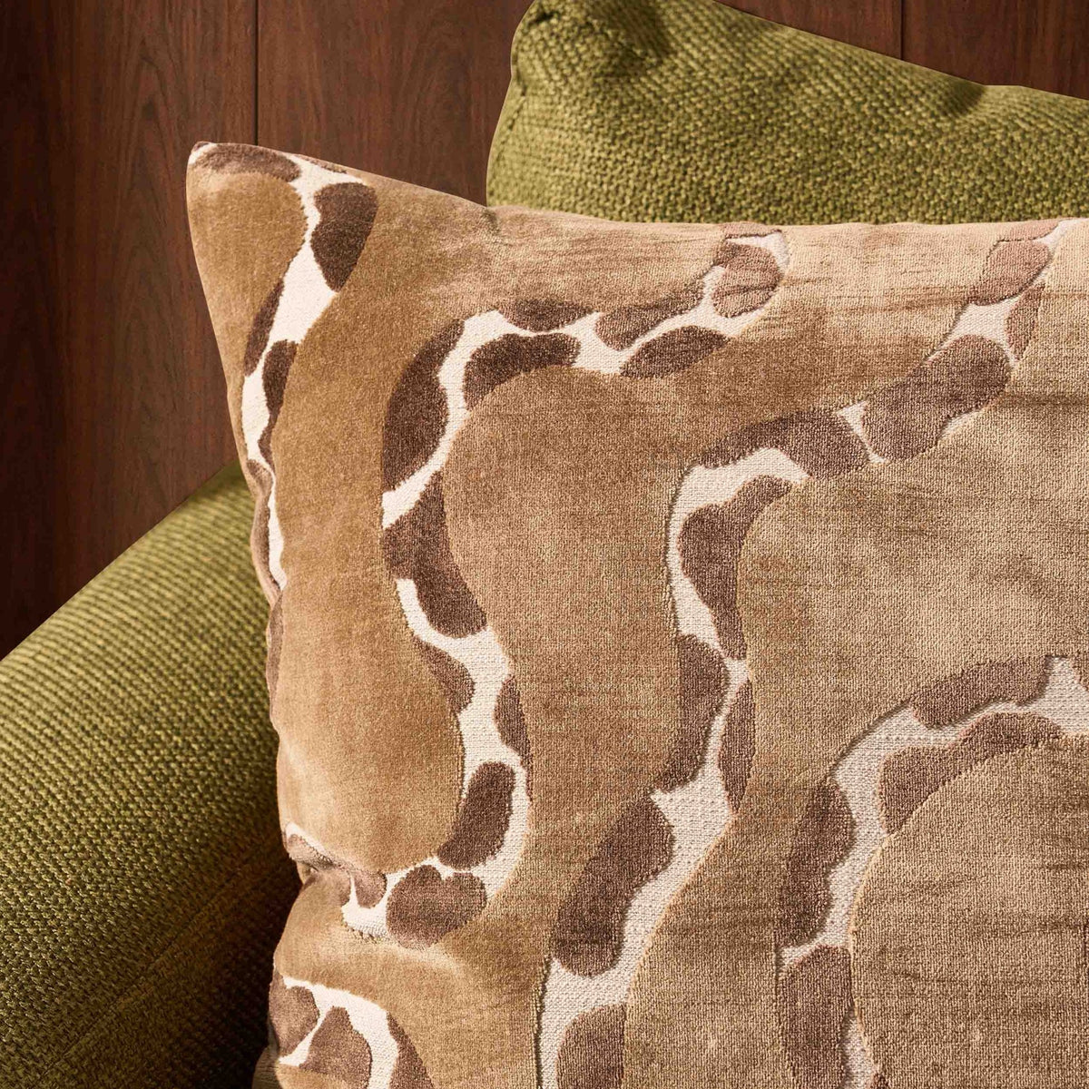 Yara Velvet Sofa Cushion Cover - Taupe - DUSK