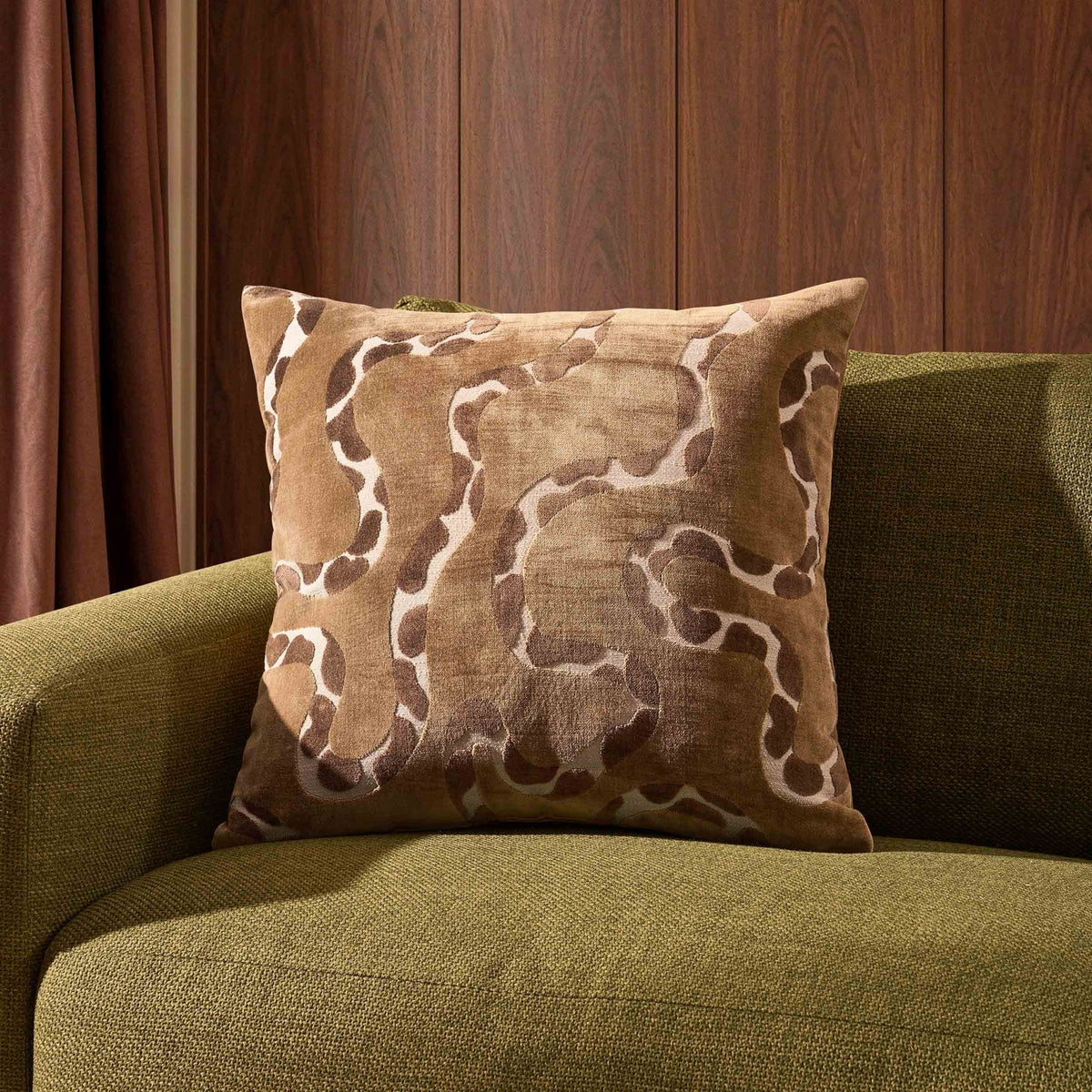 Yara Velvet Sofa Cushion Cover - Taupe - DUSK