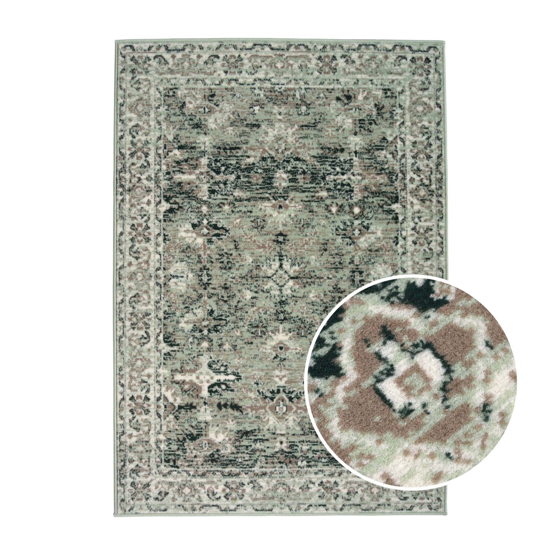 Yasmin Persian Style Rug 120 x 170 cm - Sage - DUSK