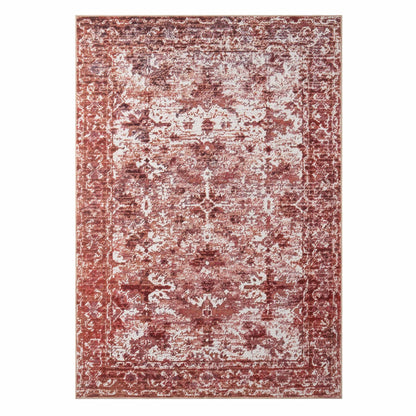 Zahra Persian Style Machine Washable Rug - Burnt Orange - DUSK