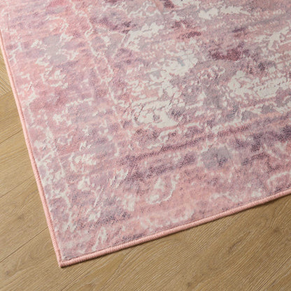 Zahra Persian Style Machine Washable Rug - Rose - DUSK