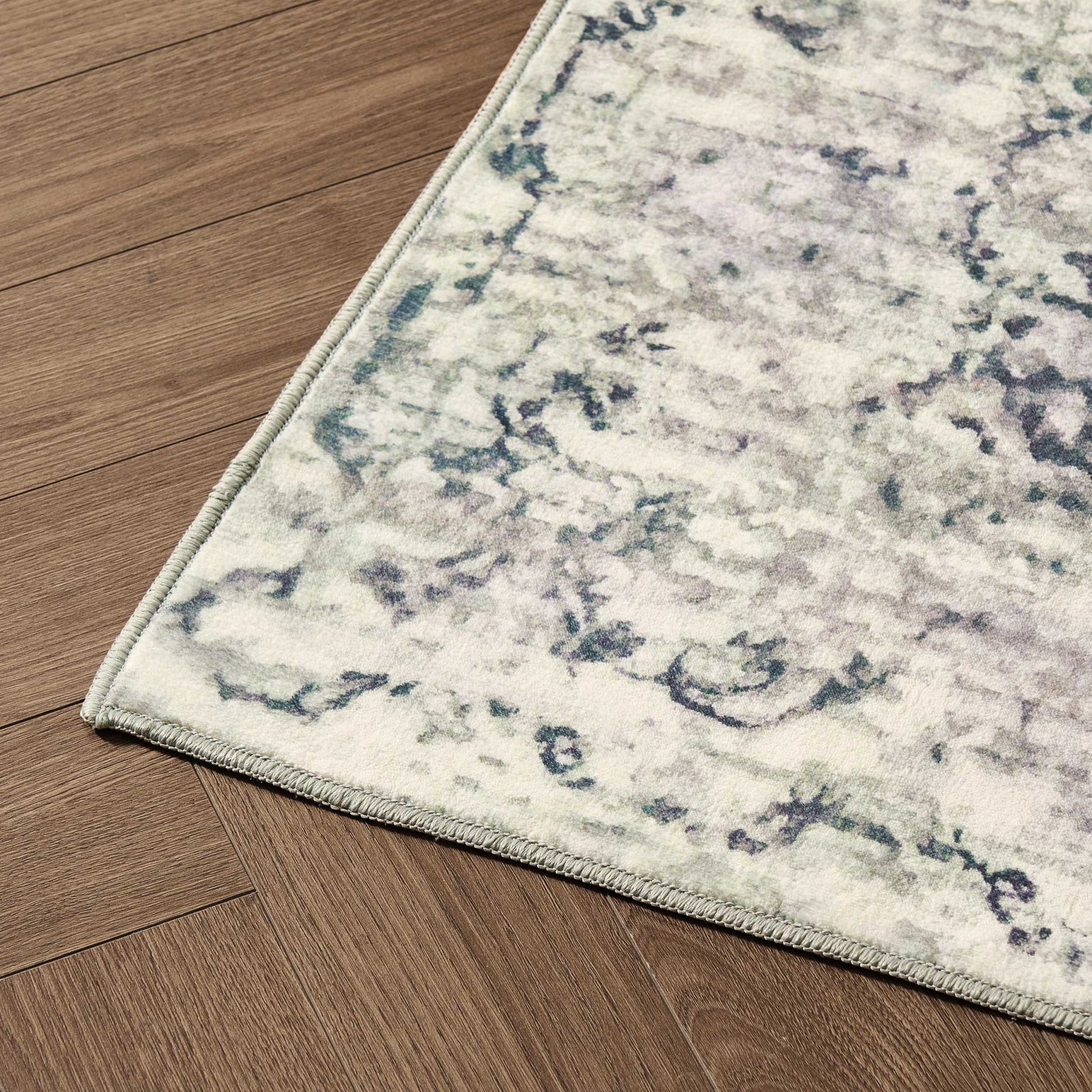 Zahra Persian Style Machine Washable Rug - Sage - DUSK