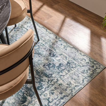 Zahra Persian Style Machine Washable Rug - Sage - DUSK