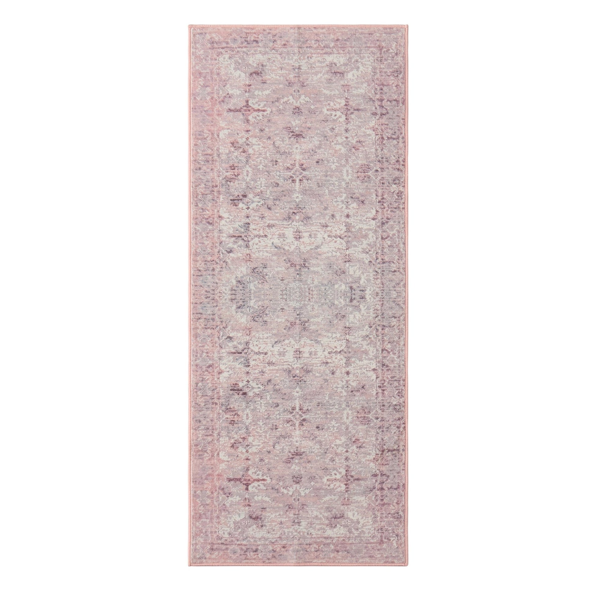 Zahra Persian Style Machine Washable Runner - Rose - DUSK