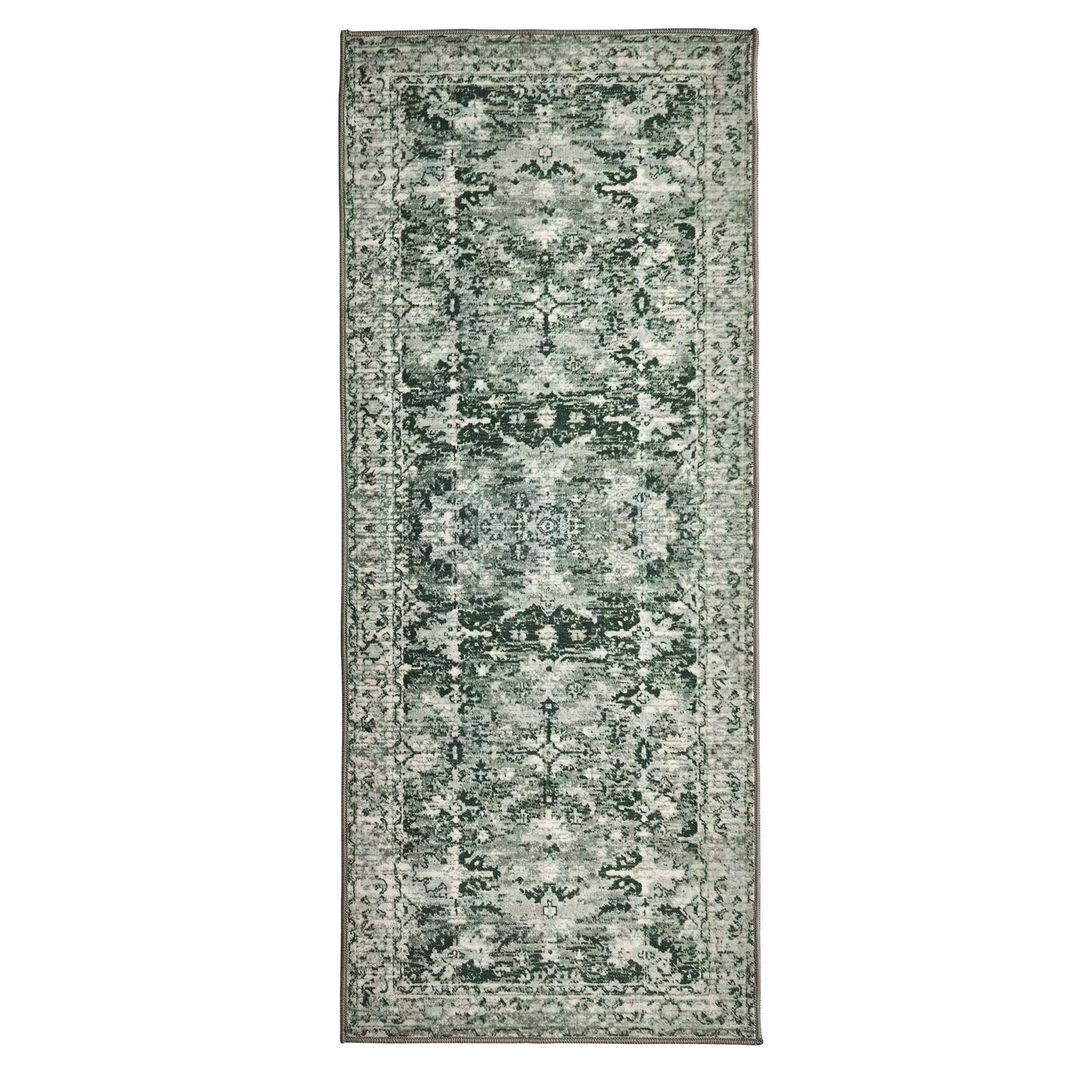 Zahra Persian Style Machine Washable Runner - Sage - DUSK